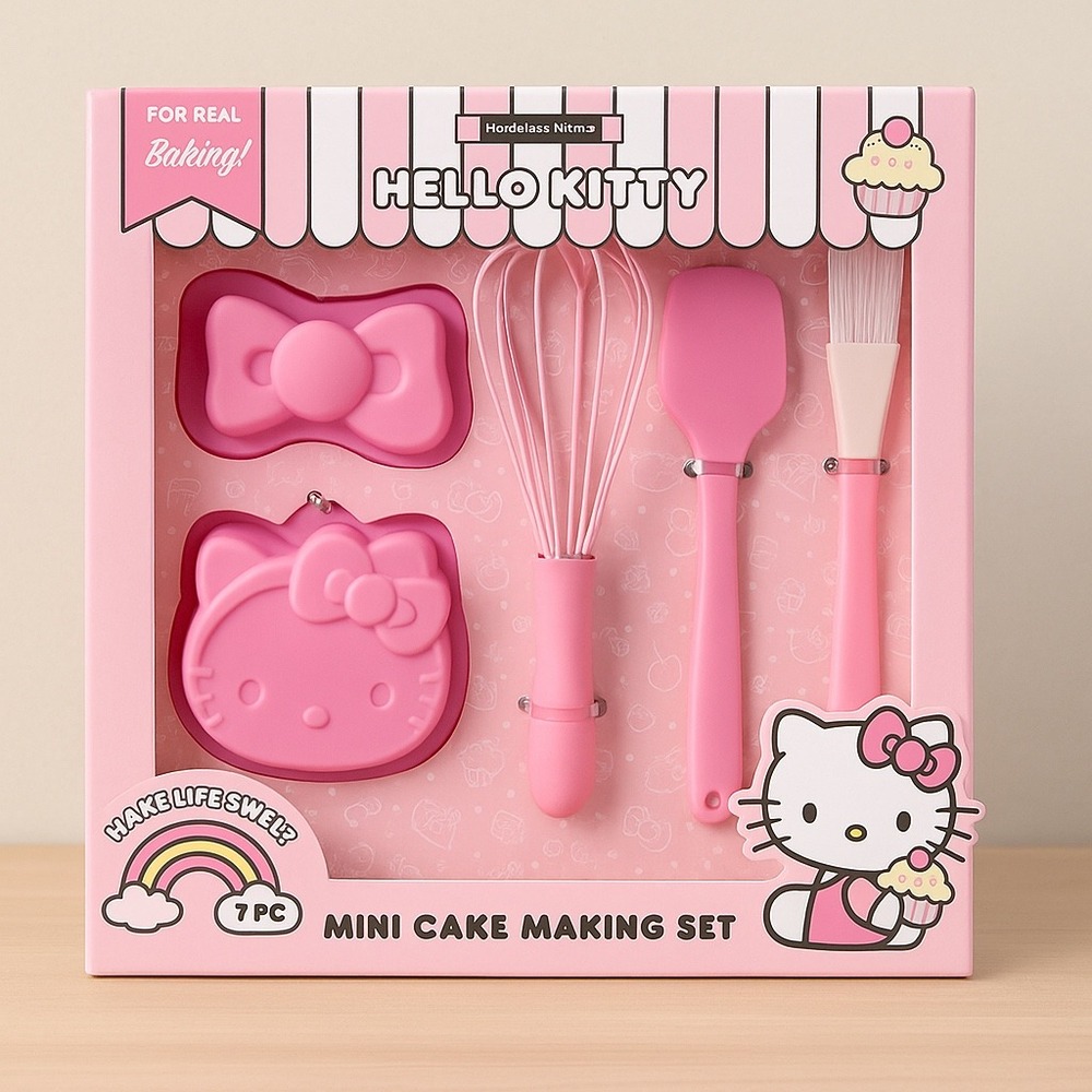 Hello Kitty Mini Cake Making Set 7pc Handstand Kitchen 2022‎ Baking Kit NEW